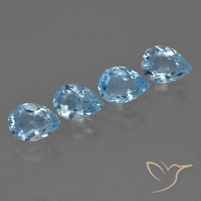 3.25 ct natürliche Himmerlblau Topas-Edelsteine, Birnenform, VVS-VS