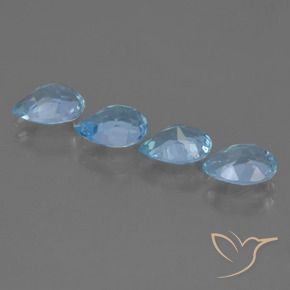 3.25 ct natürliche Himmerlblau Topas-Edelsteine, Birnenform, VVS-VS