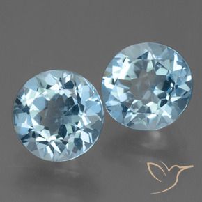 4.49 ct natürliche Swiss Blue Topas-Edelsteine, Runden, VVS-VS