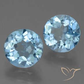 4.54 ct natürliche Swiss Blue Topas-Edelsteine, Runden, VVS-VS