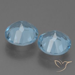 4.54 ct natürliche Swiss Blue Topas-Edelsteine, Runden, VVS-VS