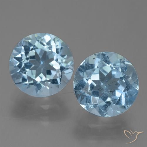 4,19 ct natürliche blauer Topas-Edelsteine, Rundschliff, VS