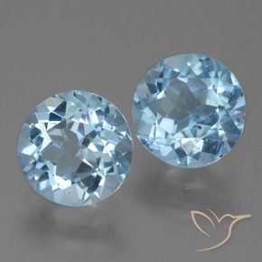 4,19 ct natürliche blauer Topas-Edelsteine, Rundschliff, VS