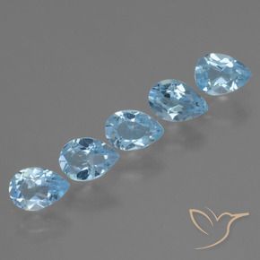 2.73 ct natürliche Himmerlblau Topas-Edelsteine, Birnenform, VS
