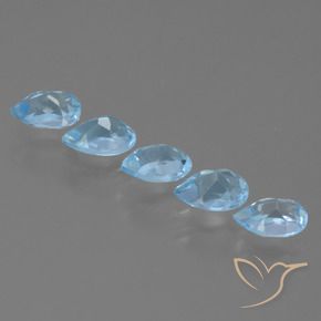 2.73 ct natürliche Himmerlblau Topas-Edelsteine, Birnenform, VS