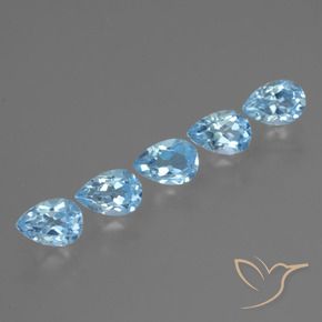 3.05 ct natürliche Himmerlblau Topas-Edelsteine, Birnenform, VS
