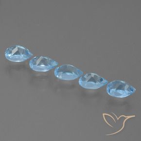 3.05 ct natürliche Himmerlblau Topas-Edelsteine, Birnenform, VS