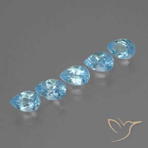 2.76 ct natürliche Himmerlblau Topas-Edelsteine, Birnenform, VS