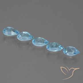 2.76 ct natürliche Himmerlblau Topas-Edelsteine, Birnenform, VS