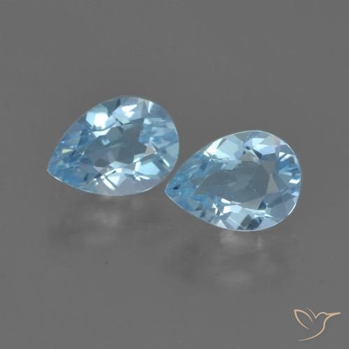 1.71ctw Natürlicher Himmerlblau Topas, Birnenform, VS