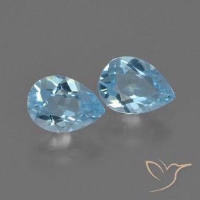 1.71 ct natürliche Himmerlblau Topas-Edelsteine, Birnenform, VS