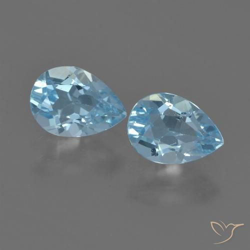 1.70ctw Natürlicher Himmerlblau Topas, Birnenform, VS
