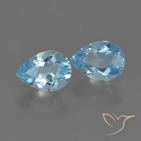 1.70 ct natürliche Himmerlblau Topas-Edelsteine, Birnenform, VS