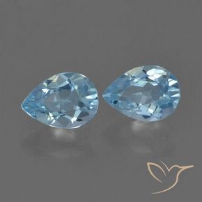 1.66 ct natürliche Himmerlblau Topas-Edelsteine, Birnenform, VS