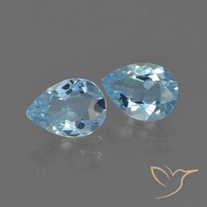 1.66 ct natürliche Himmerlblau Topas-Edelsteine, Birnenform, VS