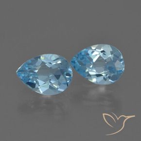1.70 ct natürliche Himmerlblau Topas-Edelsteine, Birnenform, VS