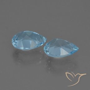 1.70 ct natürliche Himmerlblau Topas-Edelsteine, Birnenform, VS