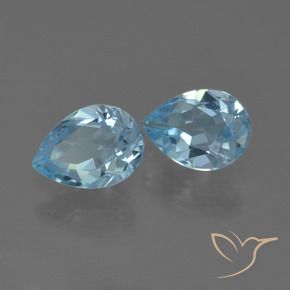1.69 ct natürliche Himmerlblau Topas-Edelsteine, Birnenform, VVS