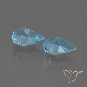 1.47 ct natürliche Swiss Blue Topas-Edelsteine, Birnenform, VVS-VS