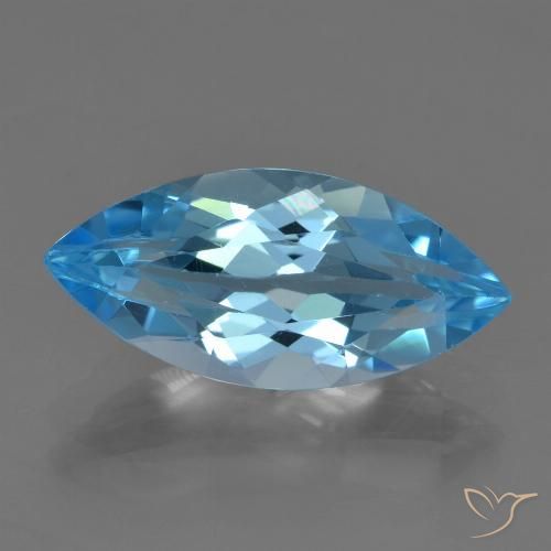 3.50ct Natürlicher Swiss Blue Topas, Marquise, VVS-VS