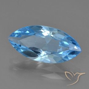 9,17 ctw natürlicher Swiss Blue Topas, Marquise, VS
