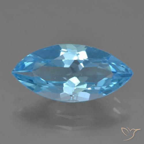 3.51ct Natürlicher Himmerlblau Topas, Marquise, VS, Photo A