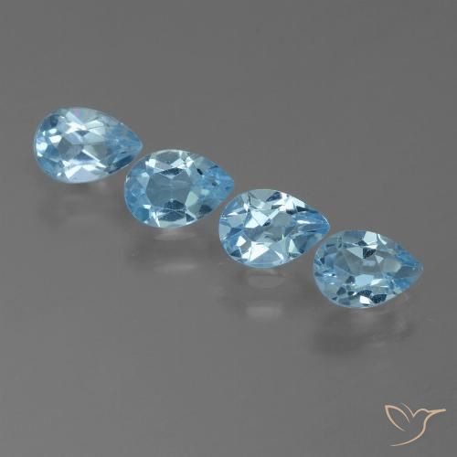 2.17ctw Natürlicher Himmerlblau Topas, Birnenform, VS