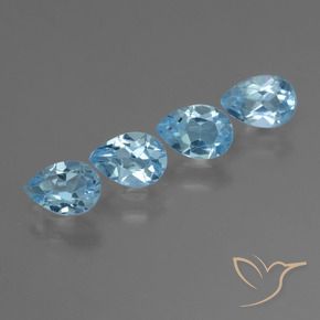 2.17 ct natürliche Himmerlblau Topas-Edelsteine, Birnenform, VS