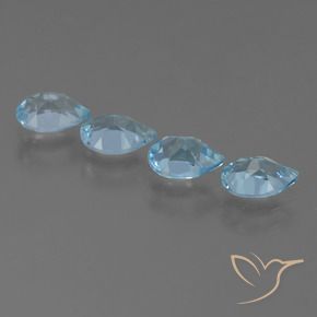 2.17 ct natürliche Himmerlblau Topas-Edelsteine, Birnenform, VS