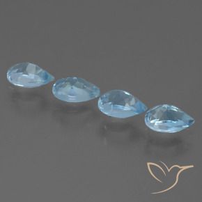 2.41 ct natürliche Swiss Blue Topas-Edelsteine, Birnenform, VS