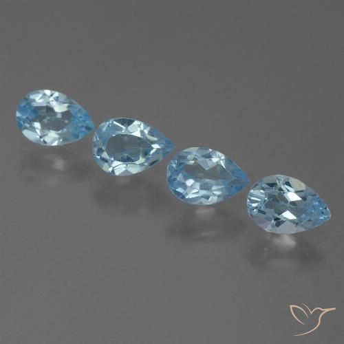 2.05ctw Natürlicher Swiss Blue Topas, Birnenform, VS