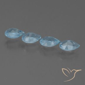 2.05 ct natürliche Swiss Blue Topas-Edelsteine, Birnenform, VS