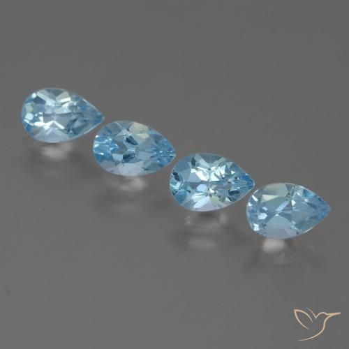2.09ctw Natürlicher Swiss Blue Topas, Birnenform, VS