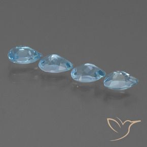2.09 ct natürliche Swiss Blue Topas-Edelsteine, Birnenform, VS