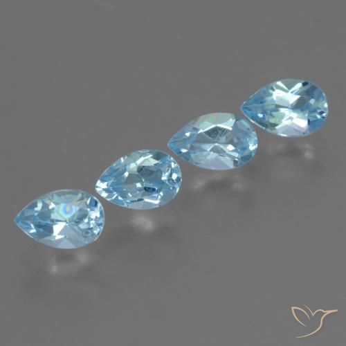 2.02 ct natürliche Himmerlblau Topas-Edelsteine, Birnenform, VS