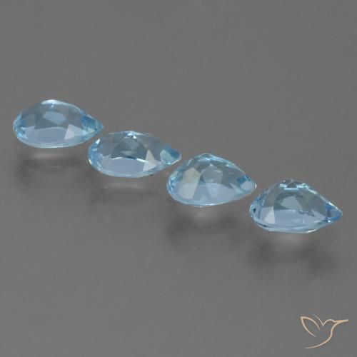 2.02 ct natürliche Himmerlblau Topas-Edelsteine, Birnenform, VS