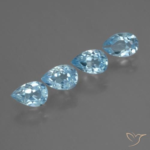2.36 ct natürliche Himmerlblau Topas-Edelsteine, Birnenform, VS
