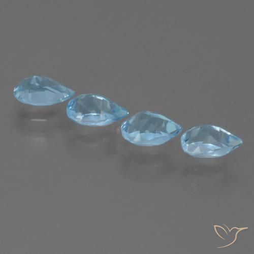 2.36 ct natürliche Himmerlblau Topas-Edelsteine, Birnenform, VS