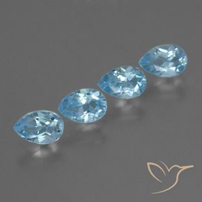 2.29 ct natürliche Himmerlblau Topas-Edelsteine, Birnenform, VS
