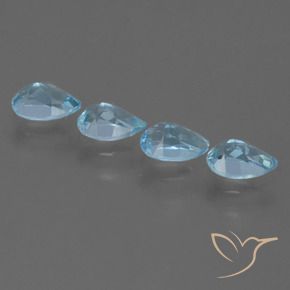 2.29 ct natürliche Himmerlblau Topas-Edelsteine, Birnenform, VS