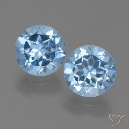 4,75 ct natürliche blauer Topas-Edelsteine, Rundschliff, VS