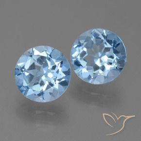 4,75 ct natürliche blauer Topas-Edelsteine, Rundschliff, VS