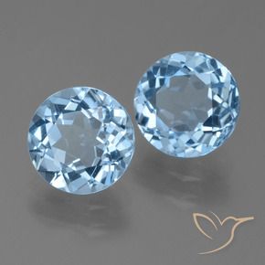 4.81 ct natürliche Himmerlblau Topas-Edelsteine, Runden, VVS-VS