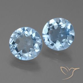 4.17 ct natürliche Himmerlblau Topas-Edelsteine, Runden, VS