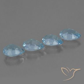 3.38 ct natürliche Himmerlblau Topas-Edelsteine, Birnenform, VVS-VS