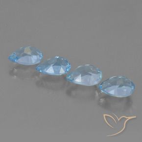 3.40 ct natürliche Himmerlblau Topas-Edelsteine, Birnenform, VS