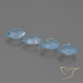2.73 ct natürliche Himmerlblau Topas-Edelsteine, Birnenform, VVS-VS
