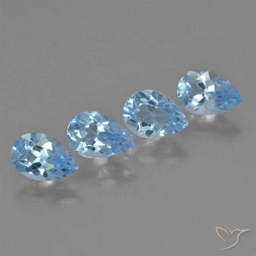 3.16ctw Natürlicher Himmerlblau Topas, Birnenform, VVS-VS