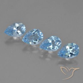 3.16 ct natürliche Himmerlblau Topas-Edelsteine, Birnenform, VVS-VS