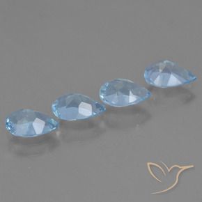 3.16 ct natürliche Himmerlblau Topas-Edelsteine, Birnenform, VVS-VS